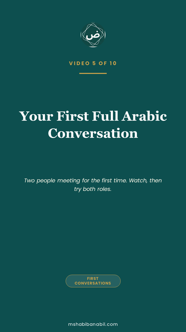 Your First Full Arabic Conversation